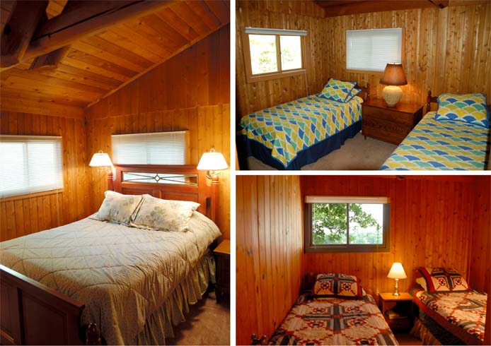 Bedrooms at the Cedar Cabin