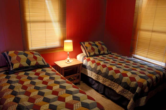 "red" bedroom at Main House
